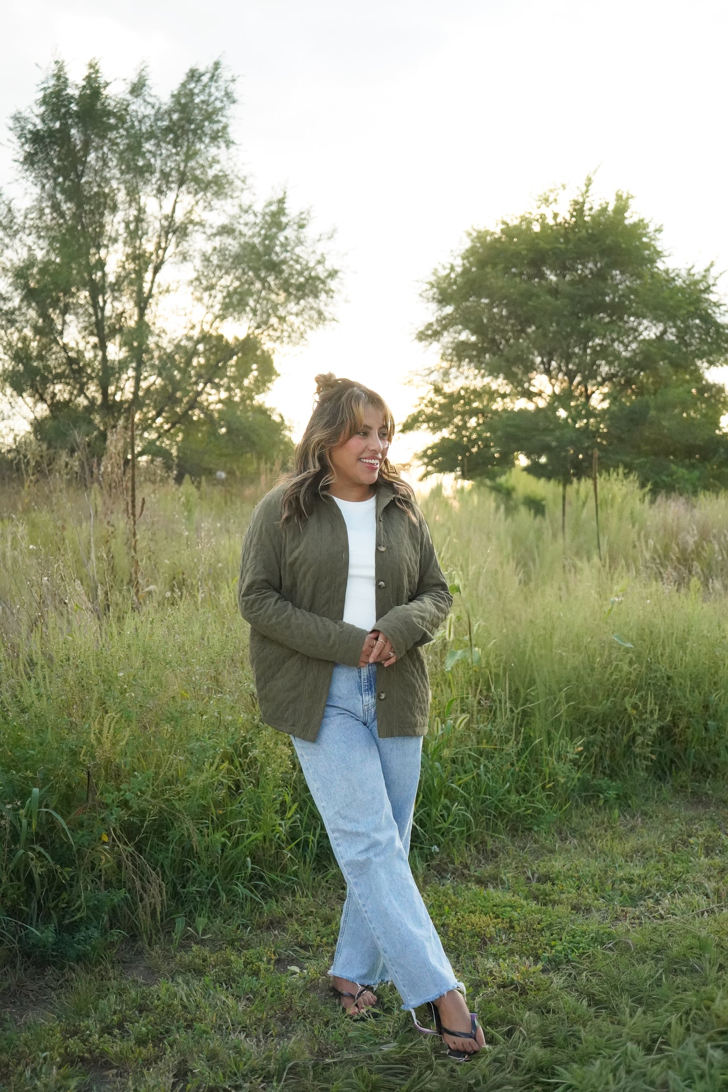 Leah Quilted Corduroy Jacket