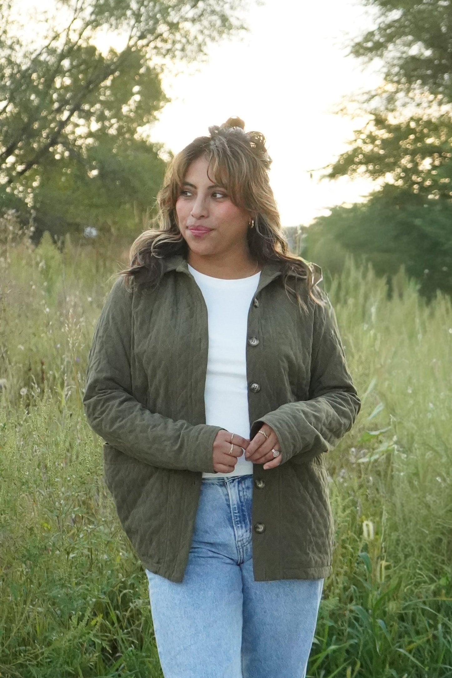 Leah Quilted Corduroy Jacket