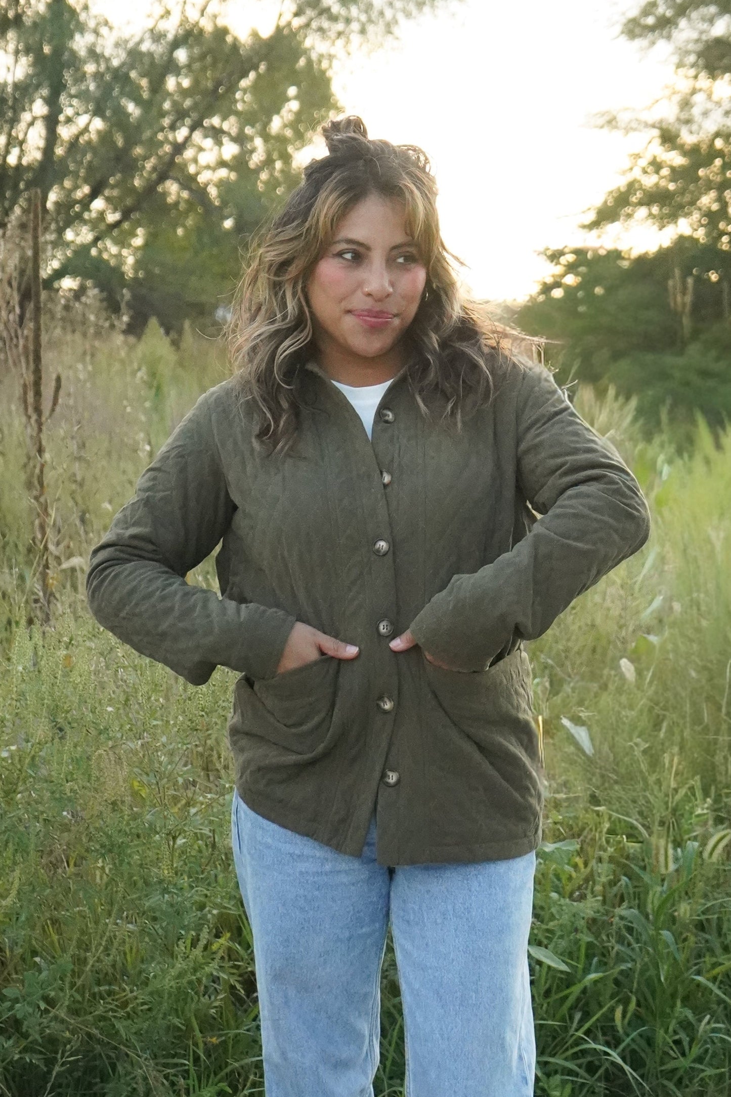 Leah Quilted Corduroy Jacket