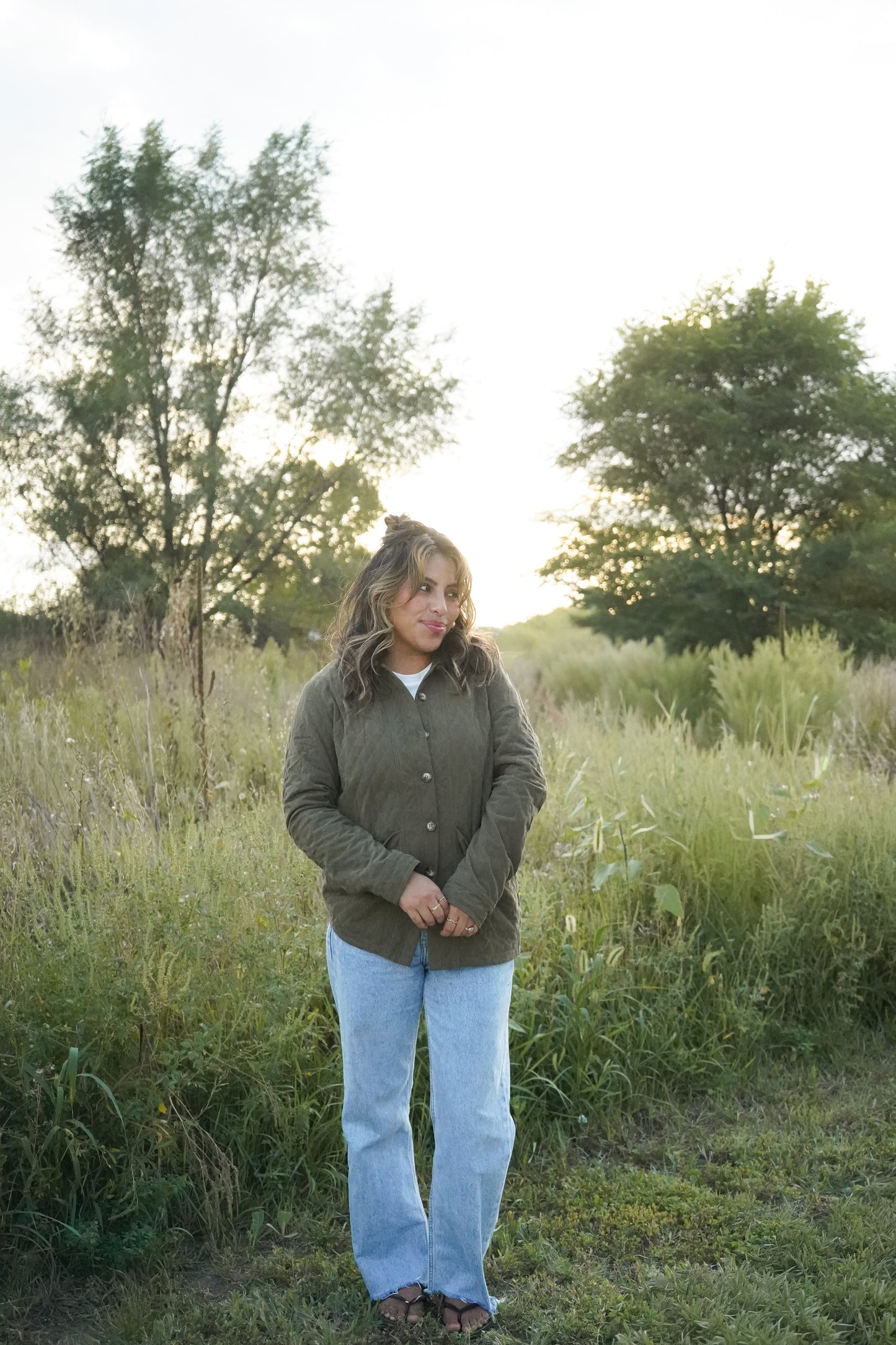 Leah Quilted Corduroy Jacket