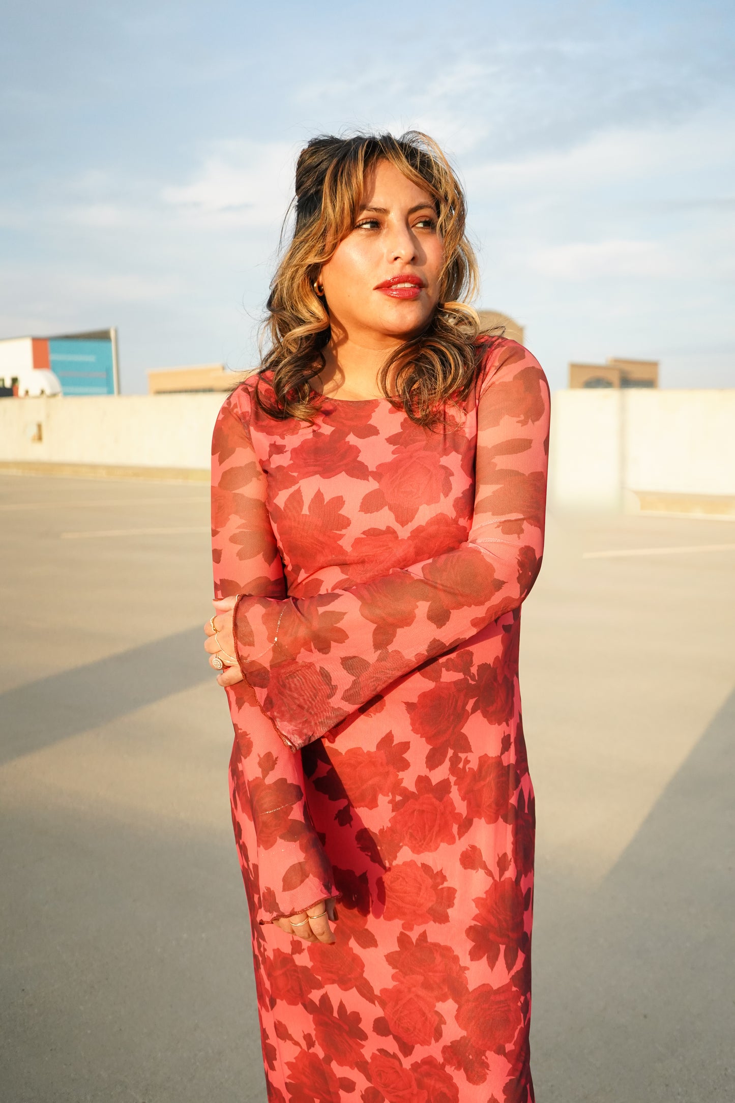 Holly Floral Bell Sleeve Maxi Dress