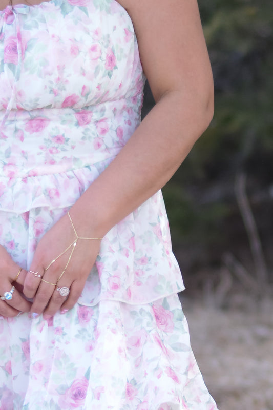 Pink Blooming Flowers Dress