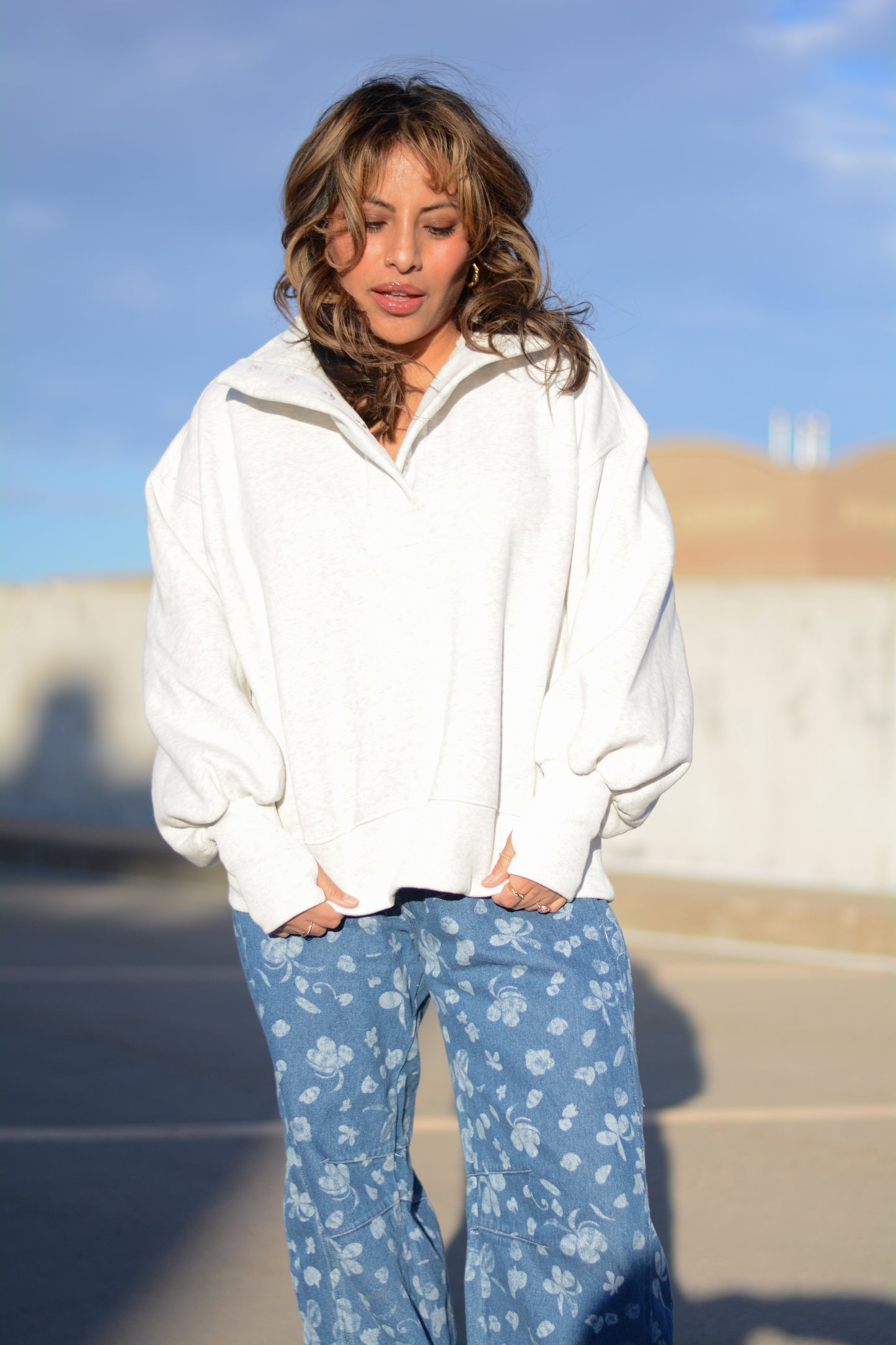 Cute High Collar Pullover