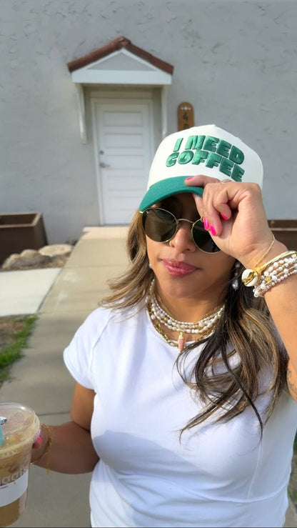 "I NEED COFFEE" Hat