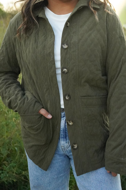 Leah Quilted Corduroy Jacket