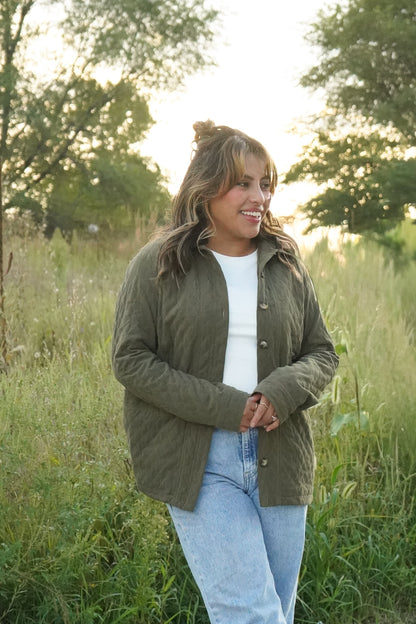 Leah Quilted Corduroy Jacket
