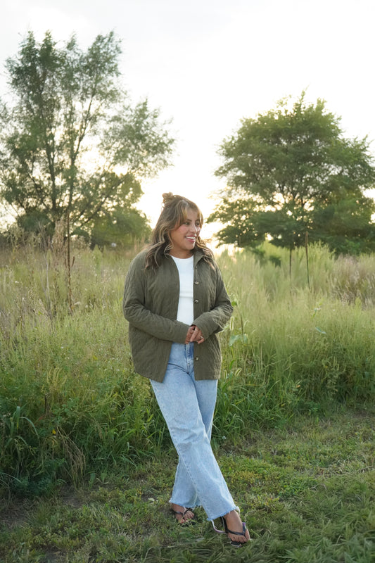 Leah Quilted Corduroy Jacket
