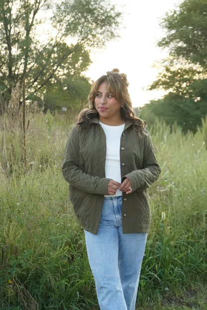 Leah Quilted Corduroy Jacket