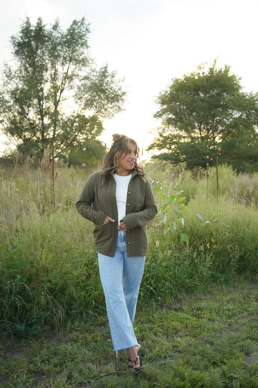 Leah Quilted Corduroy Jacket