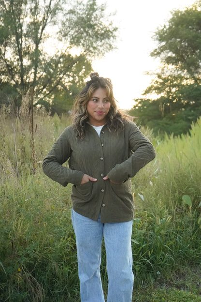 Leah Quilted Corduroy Jacket