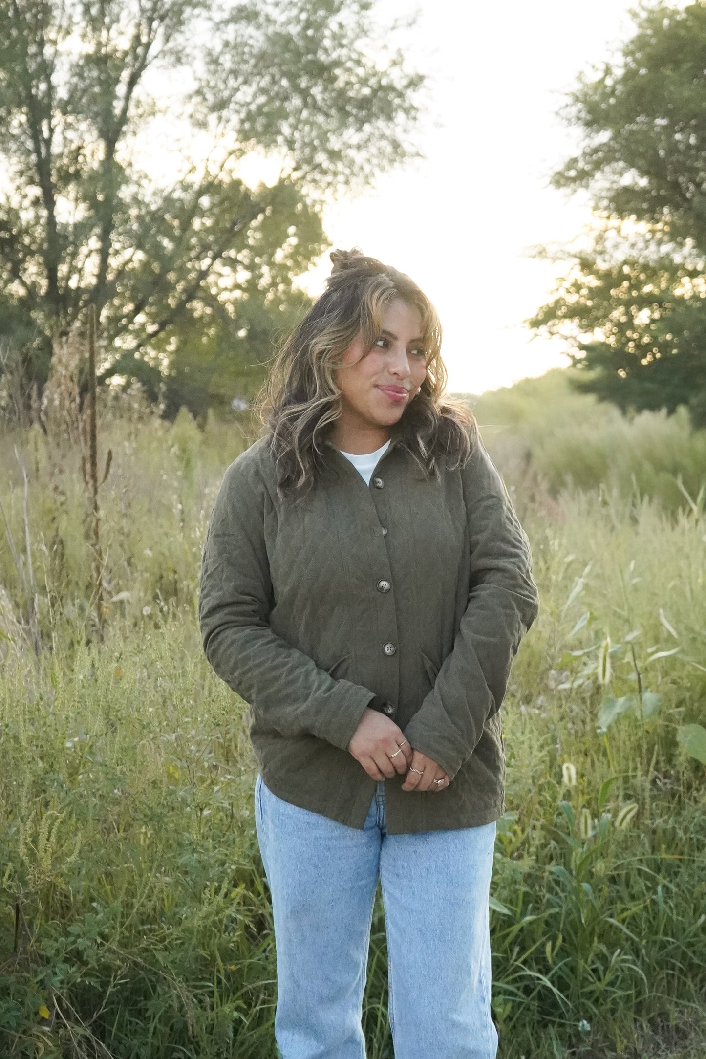 Leah Quilted Corduroy Jacket