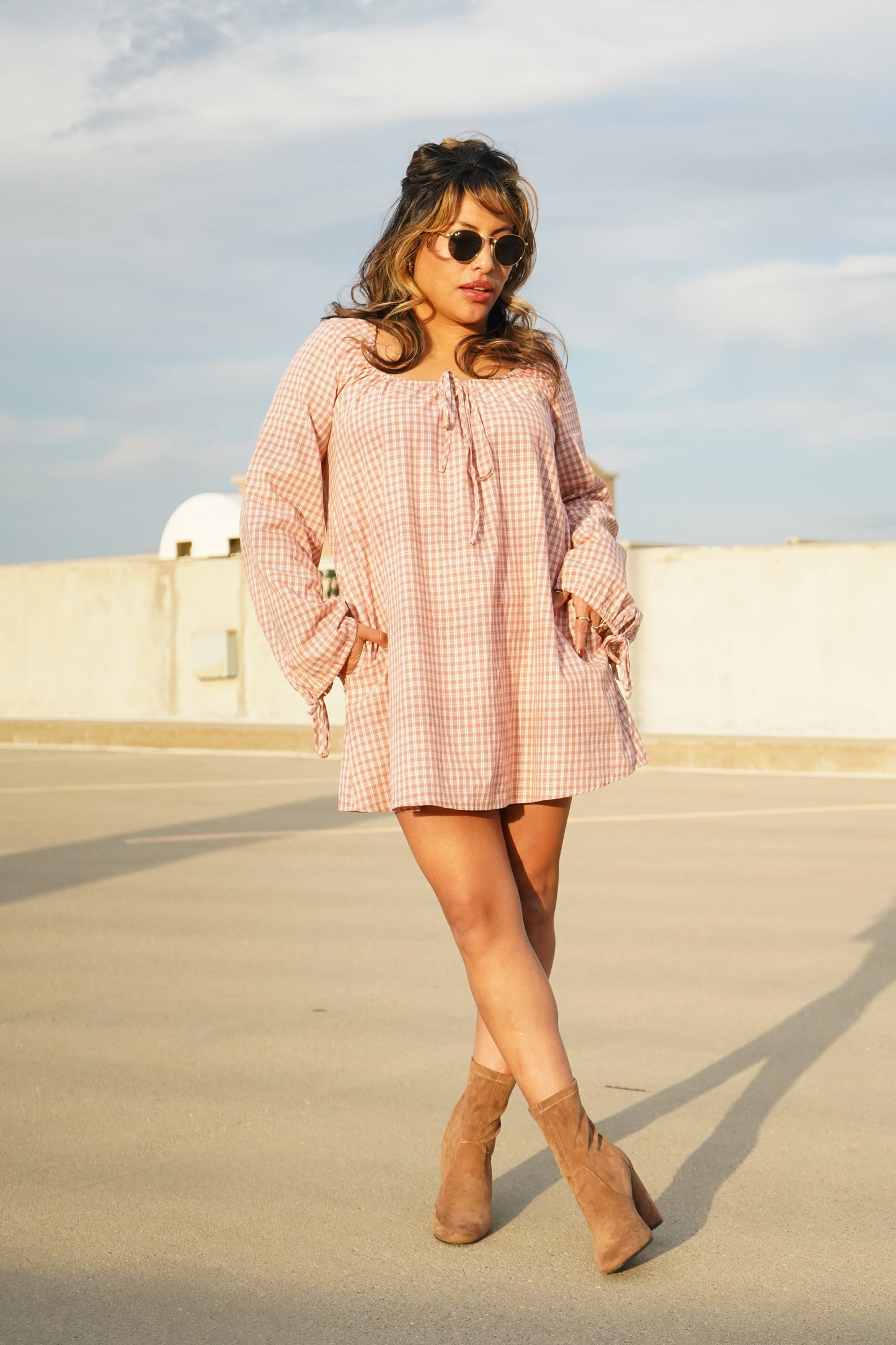 Kara Plaid Mini Dress