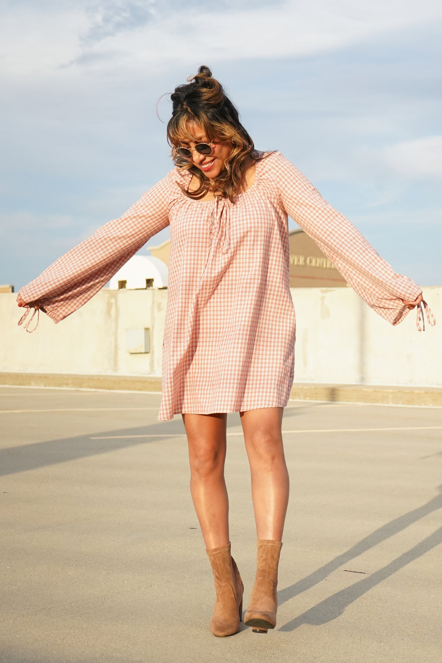 Kara Plaid Mini Dress