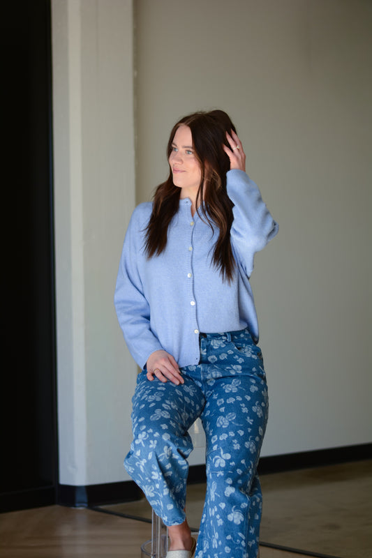 Sky Blue Lightweight Cardigan