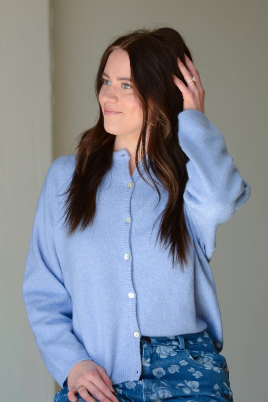 Sky Blue Lightweight Cardigan