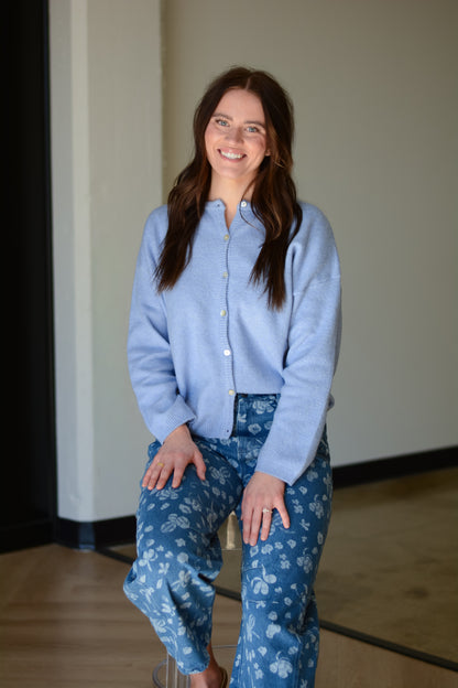 Sky Blue Lightweight Cardigan