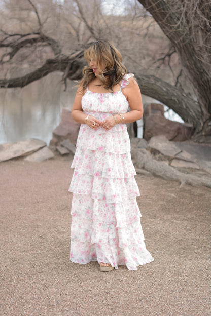 Pink Blooming Flowers Dress